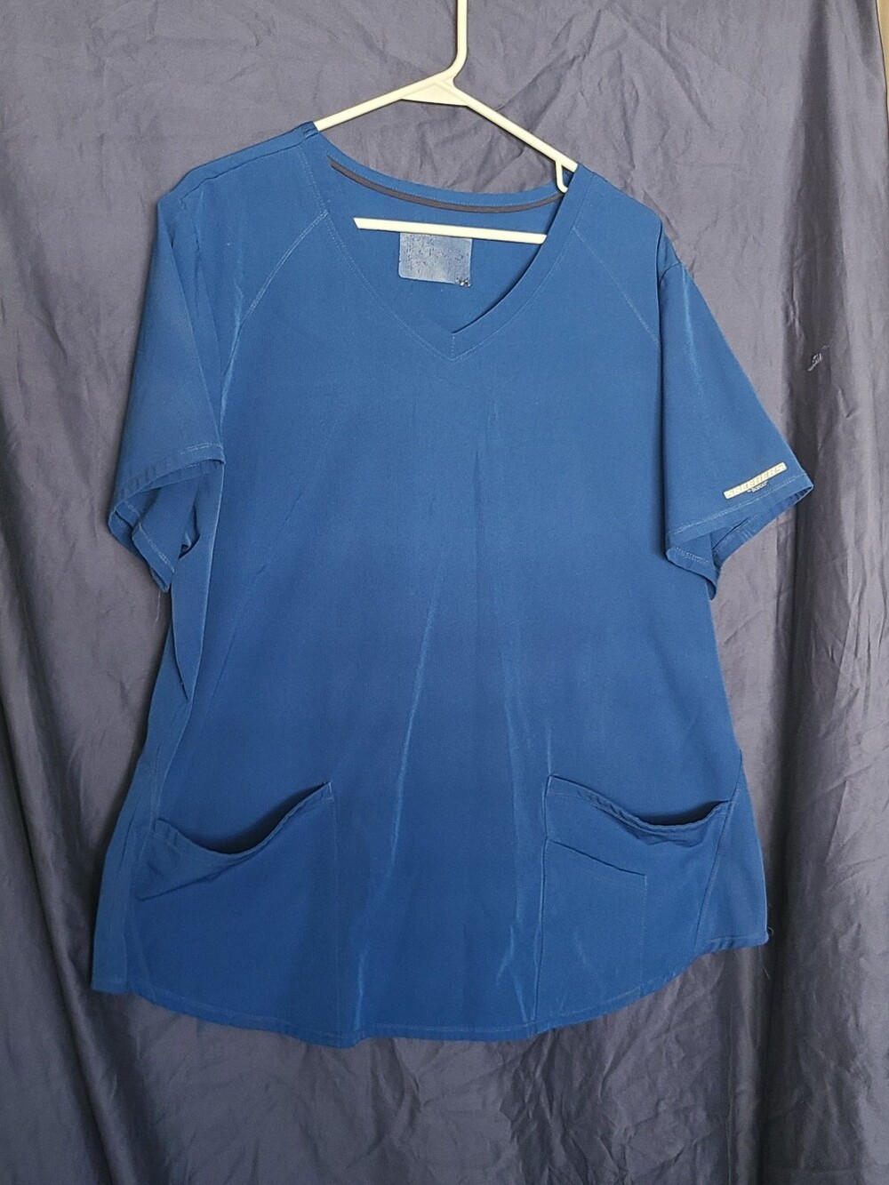 Women’s V-Neck Scrub Top - Deep Blue